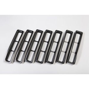 Jeep Wrangler Grille Inserts - Rugged Ridge - Black - `97-`06